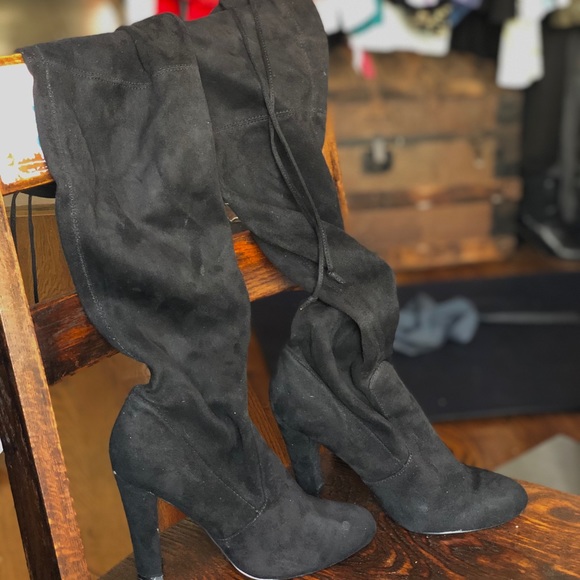 SOLD Steve Madden Suede Over the Knee Boots - Picture 4 of 4